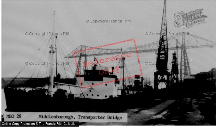 Photo of Middlesbrough, Transporter Bridge c.1955