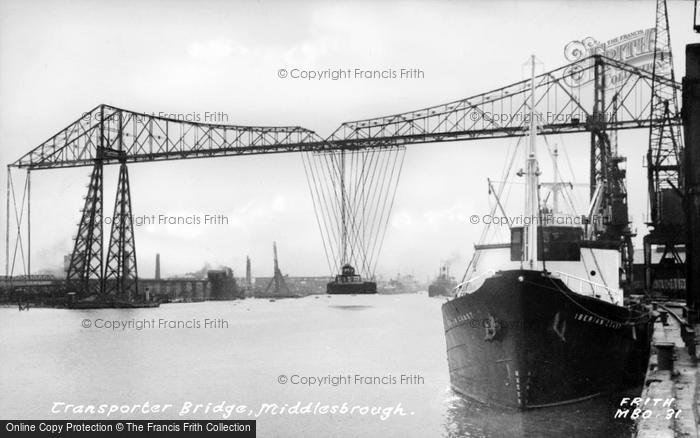 Photo of Middlesbrough, Transporter Bridge c.1955