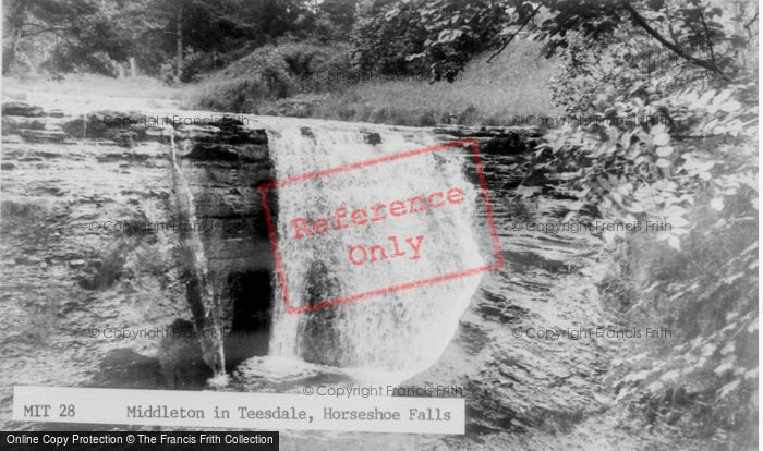 Photo of Middleton In Teesdale, Horseshoe Falls c.1955