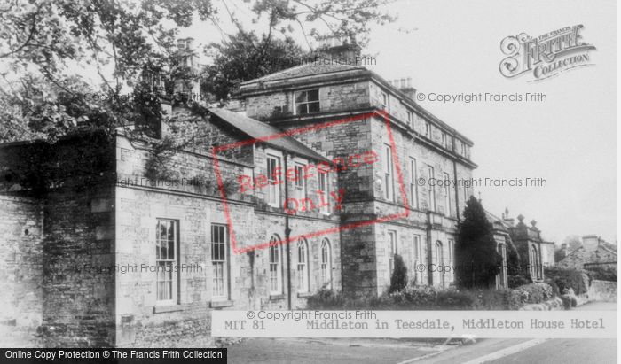 Photo of Middleton In Teesdale, Middleton House Hotel c.1960