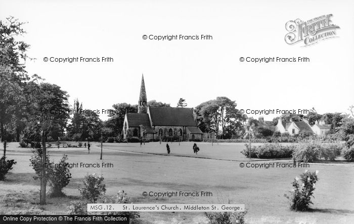 Photo of Middleton St George, St Laurence's Church c.1960