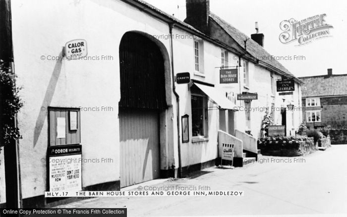 Photo of Middlezoy, The Barn House Stores And George Inn c.1960