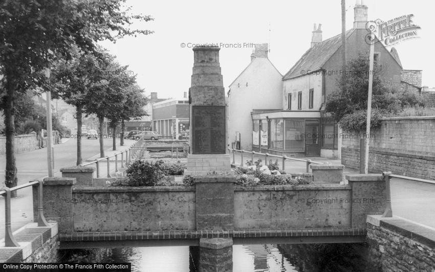 Midsomer Norton, the War Memorial and River Somer c1965