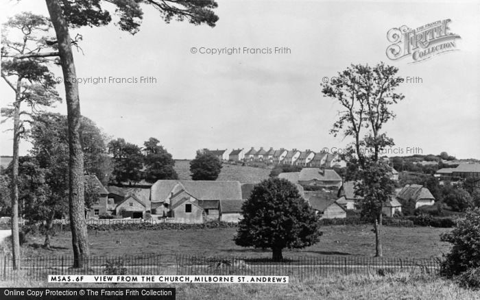 Photo of Milborne St Andrew, View From The Church c.1955
