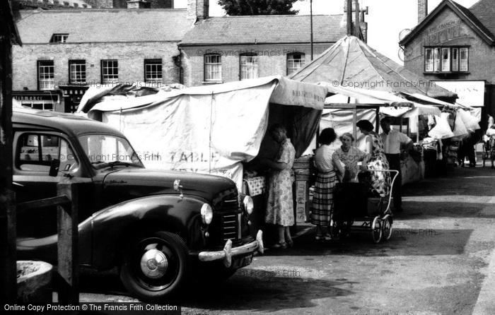 Photo of Mildenhall, A Market Stall c.1955