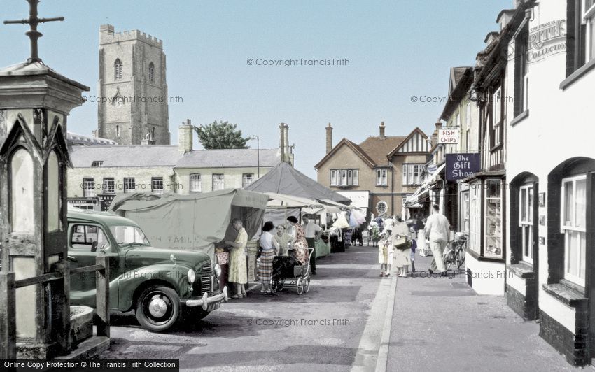 Mildenhall, Market Place c1955