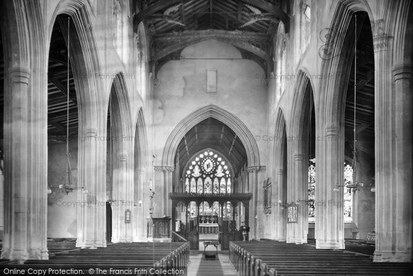 Photo of Mildenhall, St Mary's Church, Interior 1925