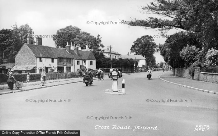 Photo of Milford, Cross Roads c.1955