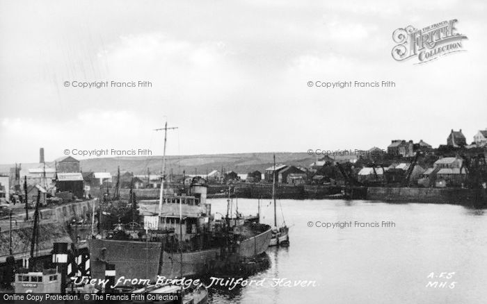 Photo of Milford Haven, View From The Bridge c.1950