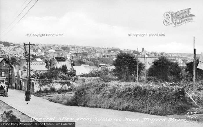 Photo of Milford Haven, View From Waterloo Road c.1950