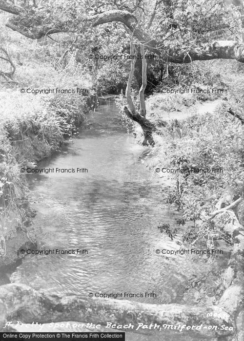 Photo of Milford On Sea, A Pretty Spot On The Beach Path c.1955