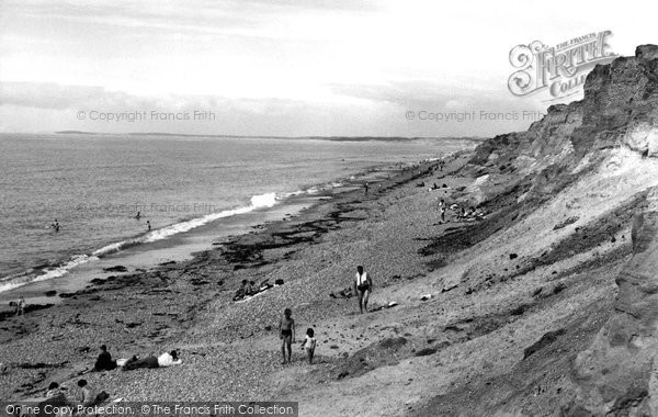 Photo of Milford On Sea, Hordle Cliff Beach c.1955