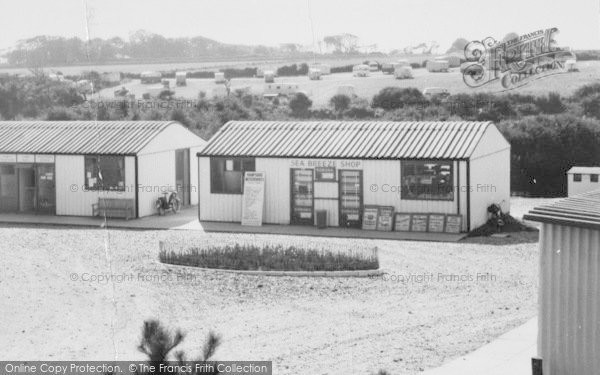 Photo of Milford On Sea, Sea Breeze Caravan Camp Shop c.1955