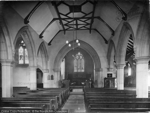 Photo of Milford, St John's Church Interior 1921