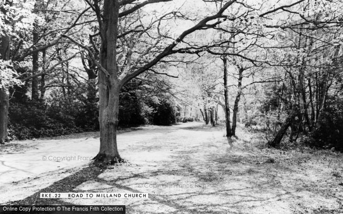 Photo of Milland, The Road To The Church c.1955