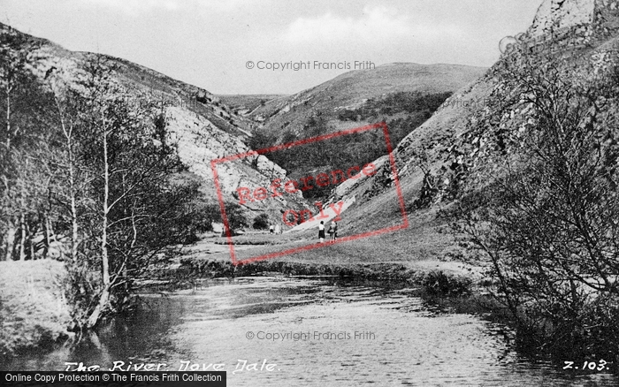 Photo of Milldale, Dove Dale, The River c.1955