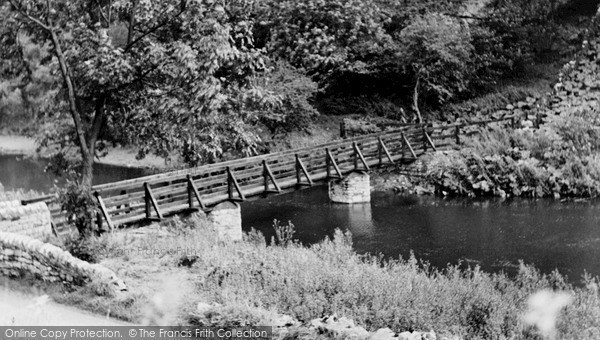 Photo of Miller's Dale, The River Bridge c.1955