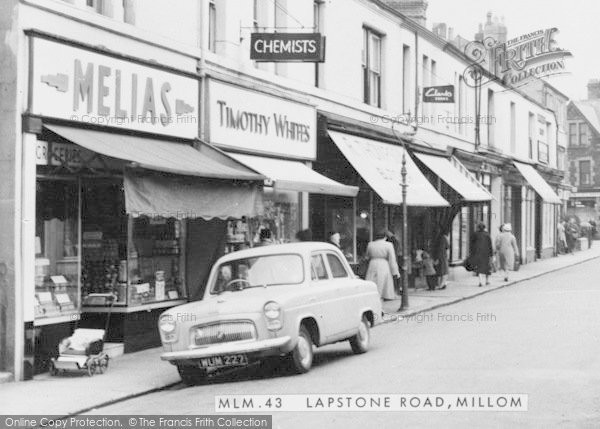 Photo of Millom, Lapstone Road Shops c.1960