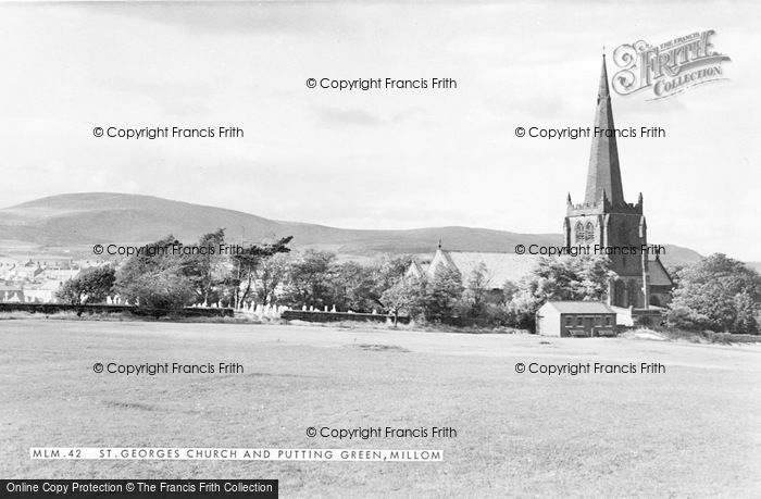 Photo of Millom, St George's Church And Putting Green c.1960