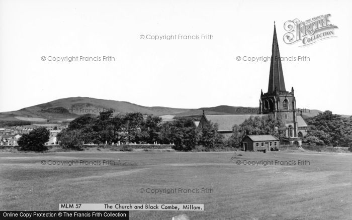 Photo of Millom, The Church And Black Combe c.1960