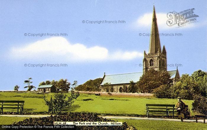 Photo of Millom, The Park And Church c.1950