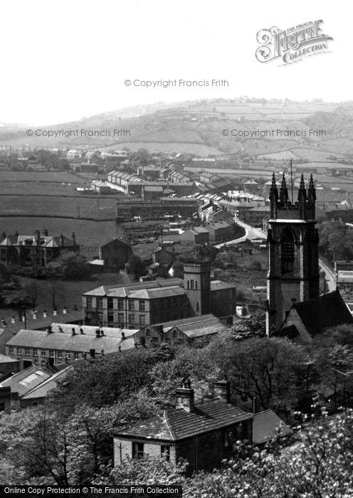 Photo of Milnsbridge, Longwood, St Mark's Church Tower c.1955