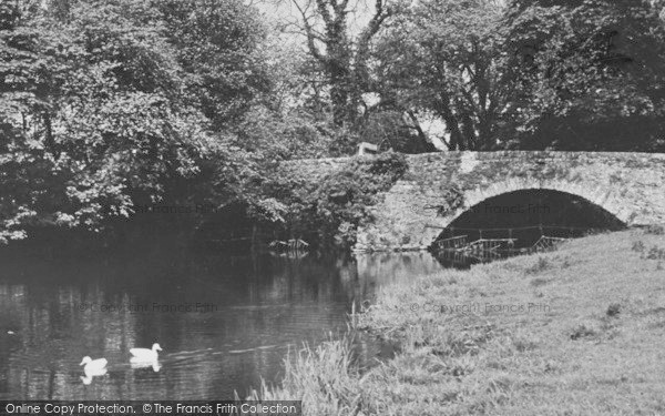 Photo of Milnthorpe, The Old Footbridge c.1955