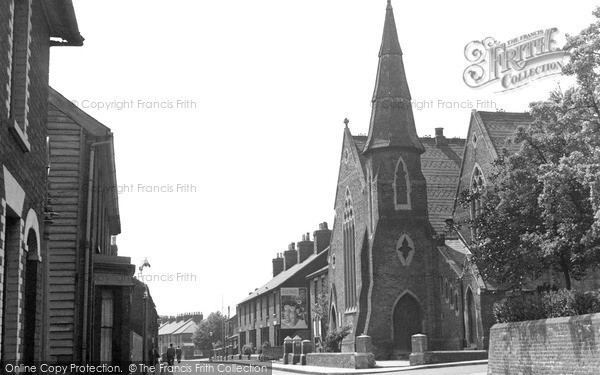 Photo of Milton Regis, Crown Road And Congregational Church c.1955