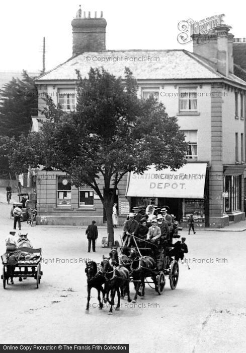 Photo of Minehead, A Stagecoach In The Square 1906