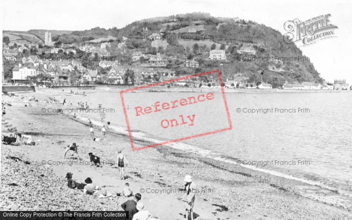 Photo of Minehead, Beach And North Hill c.1935