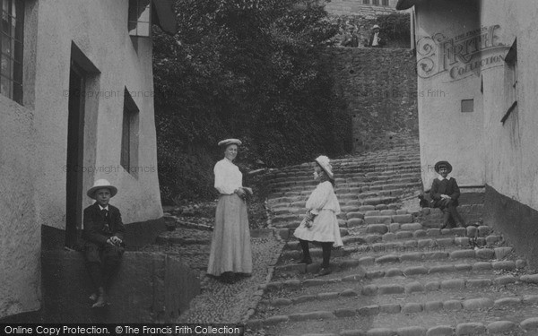 Photo of Minehead, Children On Church Steps 1903