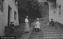 Children On Church Steps 1903, Minehead