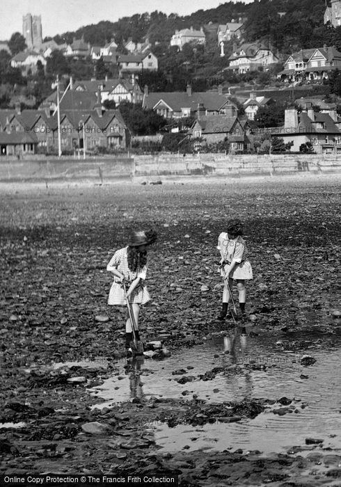 Photo of Minehead, Children On The Beach 1923