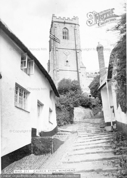 Photo of Minehead, Church Steps c.1960