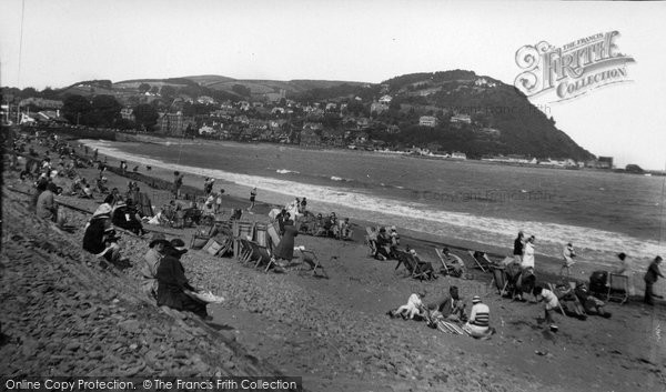 Photo of Minehead, North Hill And Sands 1933