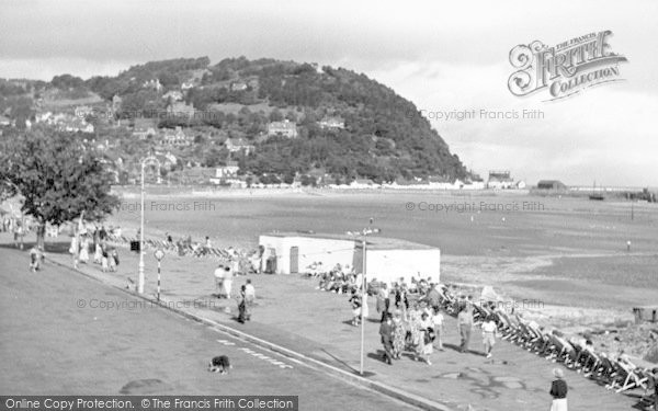 Photo of Minehead, Promenade And North Hill c.1955