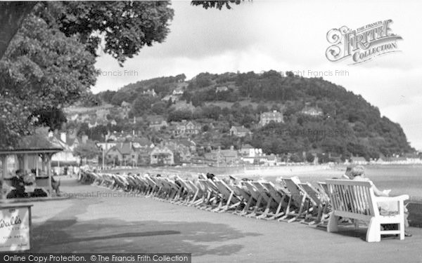 Photo of Minehead, Promenade And North Hill c.1955