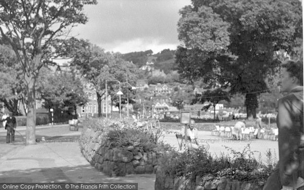 Photo of Minehead, Promenade Gardens c.1955