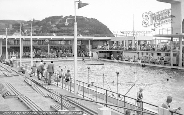 Photo of Minehead, Swimming Pool c.1955