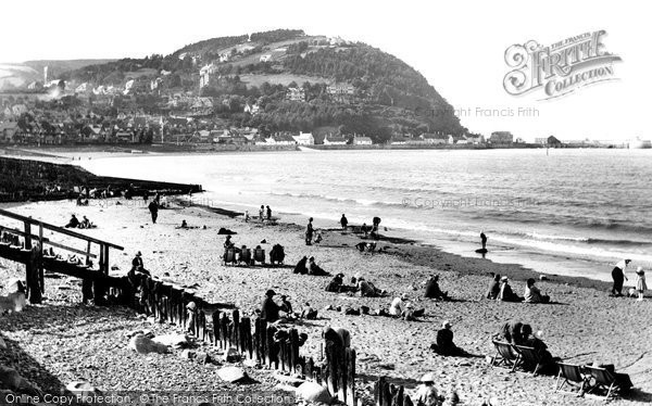 Photo of Minehead, The Beach And North Hill 1923