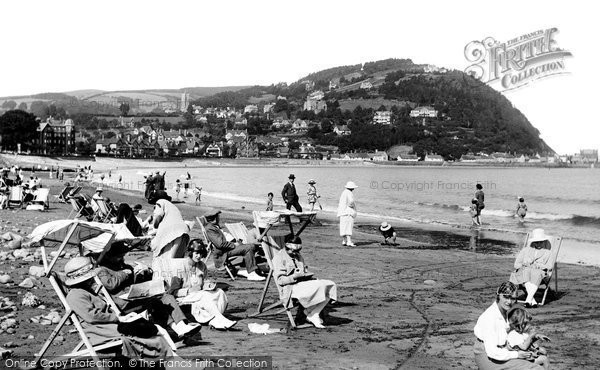 Photo of Minehead, The Sands And North Hill 1923