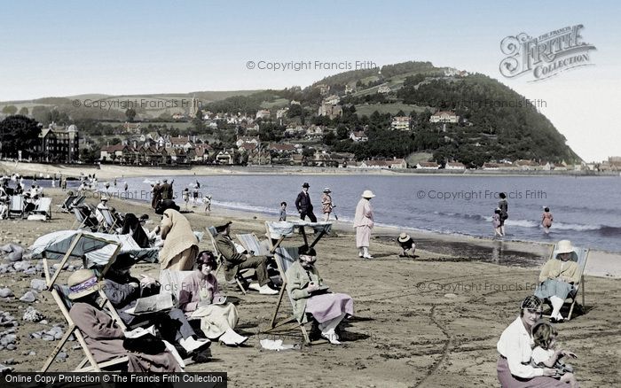 Photo of Minehead, The Sands And North Hill 1923