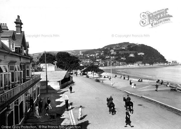 Photo of Minehead, The Strand, Promenade And North Hill 1923