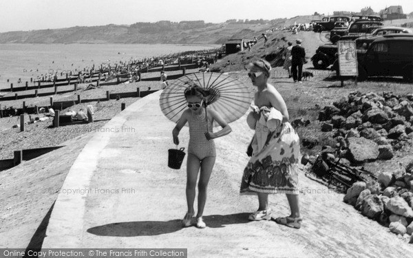 Photo of Minster, Mother And Daughter, The Beach c.1952
