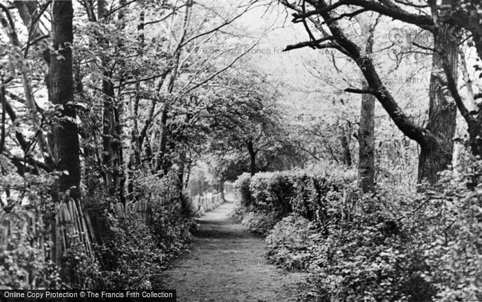 Photo of Mitcham, The Naafi Path c.1955