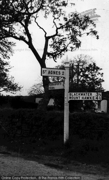 Photo of Mithian, Sign Post c.1960 