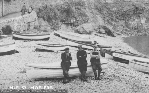 Photo of Moelfre, A Break From Work c.1955