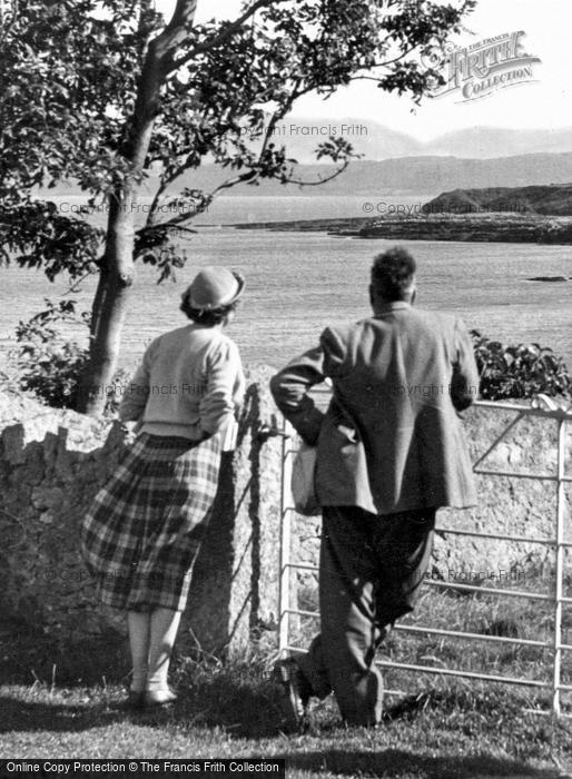 Photo of Moelfre, A Couple Admiring The View c.1955