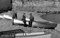 Boatmen On The Beach c.1960, Moelfre