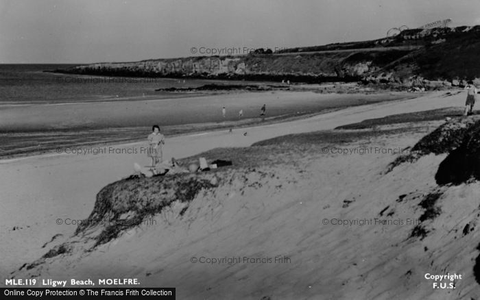 Photo of Moelfre, Lligwy Beach c.1955